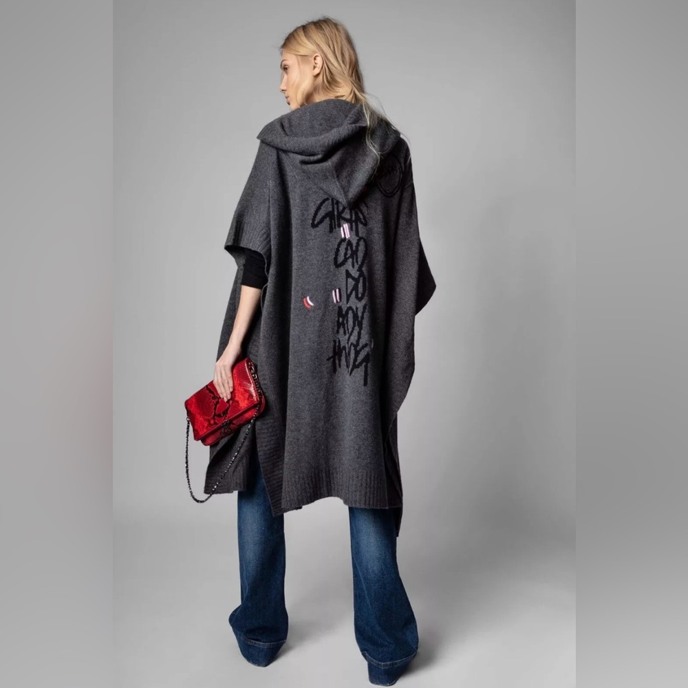 Zadig & Voltaire cashmere Hooded Poncho